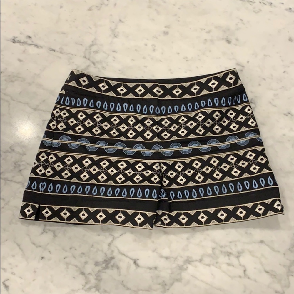 White House Black Market Embroidered Shorts
